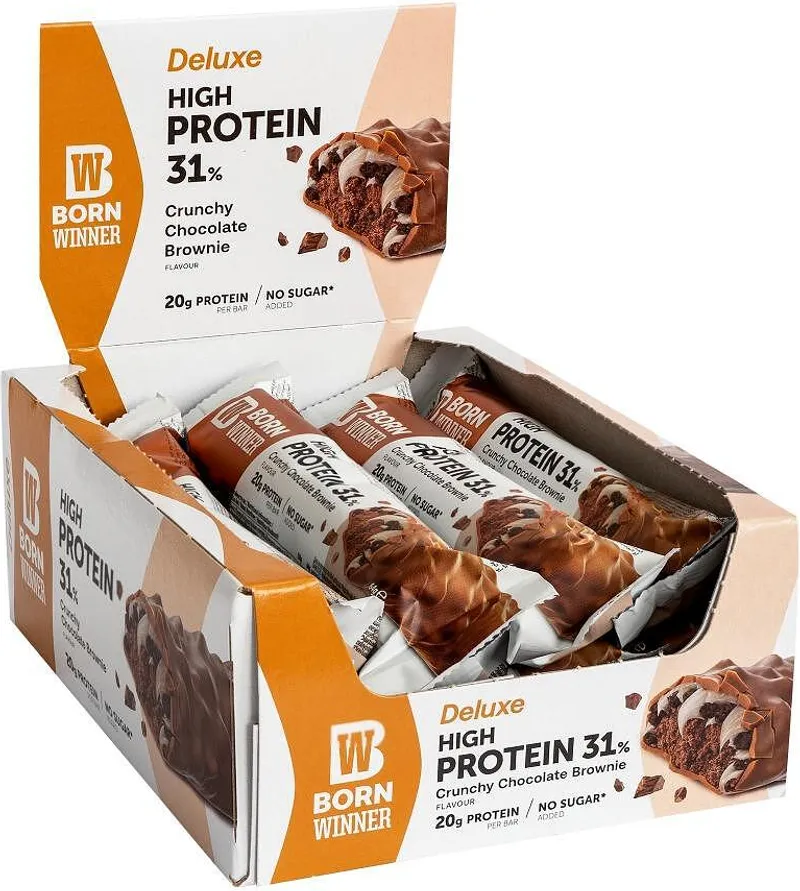 Протеинов бар BW Crunchy Chocolate Brownie 31% protein без захар 64 гр.