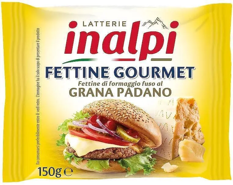 Топено сирене INALPI Grana Padano слайс 150 гр.
