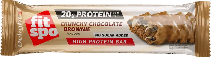 Протеинов бар FIT SPO Crunchy Chocolate Brownie 31% protein 64 гр.