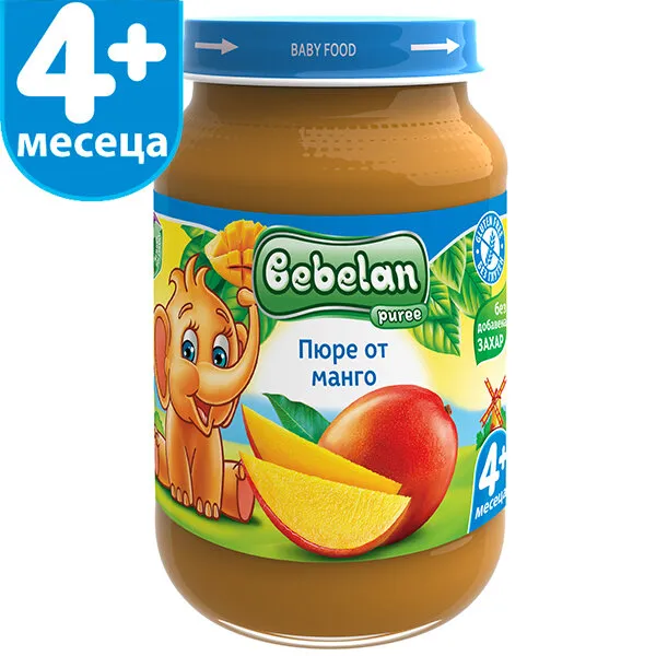 Пюре OVKO/BEBELAN Манго 4+ месеца 190 г