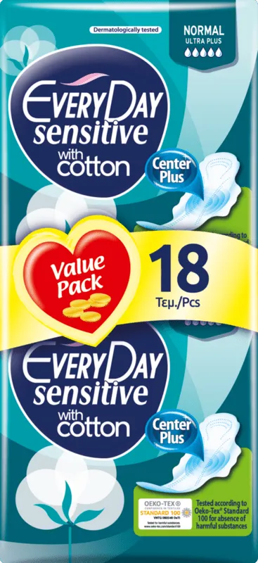 Дамски превръзки EVERY DAY Sensitive Normal 18 бр.