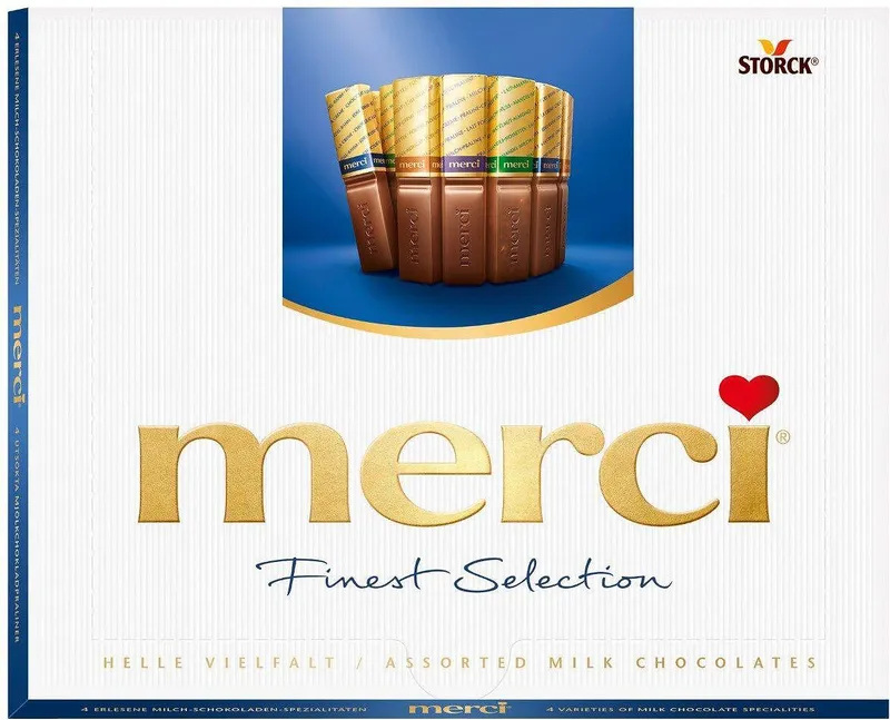 Шоколадови бонбони MERCI Assorted Milk Chocolates 250 г