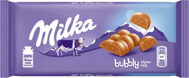 Шоколад MILKA Bubbly млечен 90 г