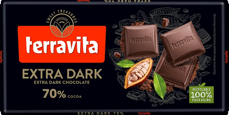 Шоколад Terravita 70% какао 100г