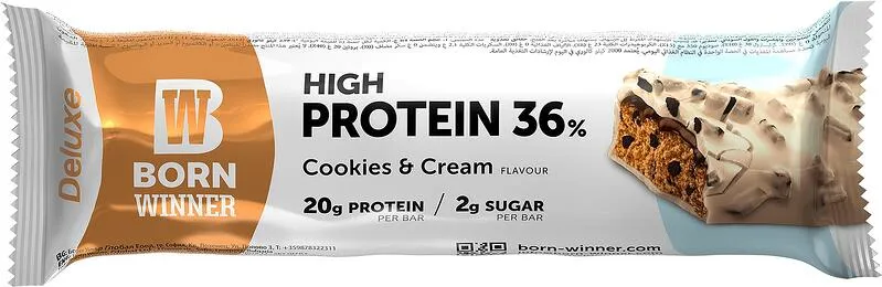 Протеинов бар BW 55 Cookies & Cream 36% protein 55 гр.