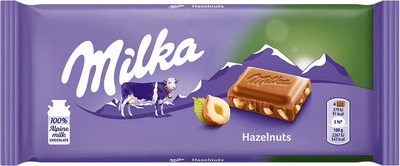 Шоколад MILKA Hazelnuts 100 гр.