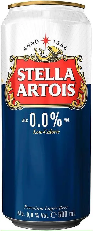 Бира STELLA ARTOIS 0.0% кен 500 мл