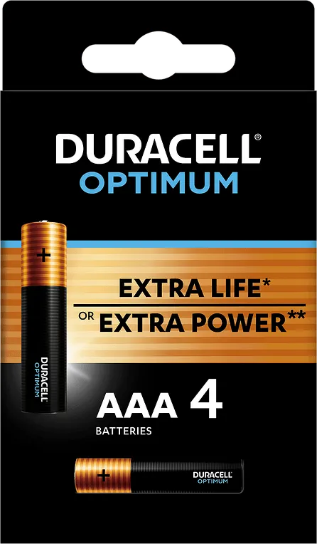 Батерия Duracell Optimum AAA 4 бр.