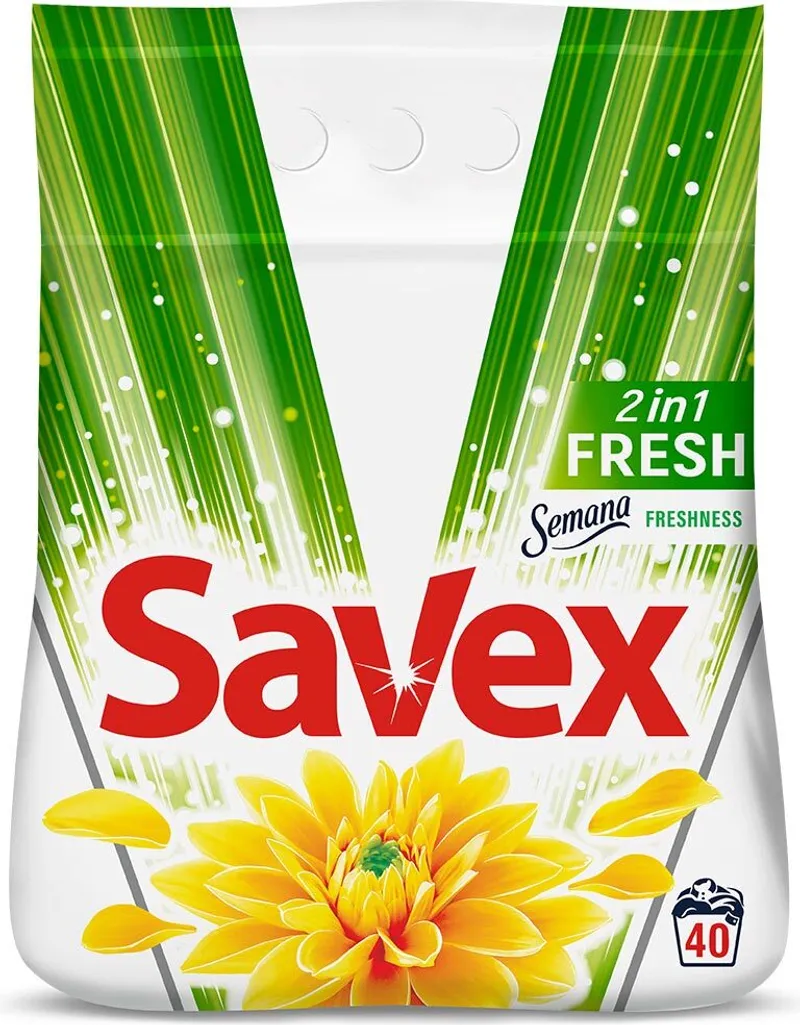 Прах за пране SAVEX Premium Color 2in1 Semana Freshness 40 дози