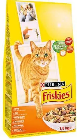 Суха хр.коткa FRISKIES Пиле&Зеленч 1.5кг