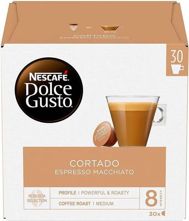 Кафе капсули NESCAFE Dolce Gusto Cortado Espresso Macchiato 30 бр.