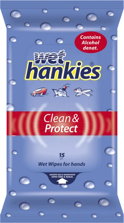 Мокри кърпи HANKIES CLEAN 15 бр.