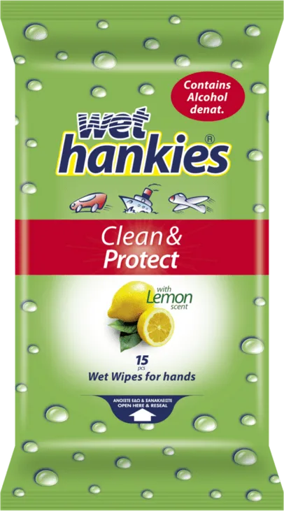 Мокри кърпи HANKIES LEMON 15 бр.