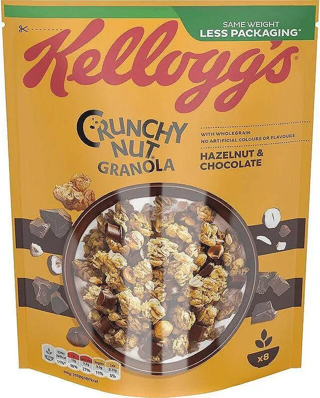 Зърнена закуска Kellogg's шоколад и ядки 380 гр.