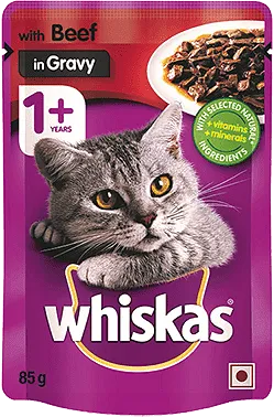 Пауч за котки WHISKAS говеждо 85 гр.