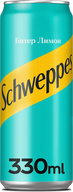 Газирана напитка SCHWEPPES Битер Лимон кен 330мл