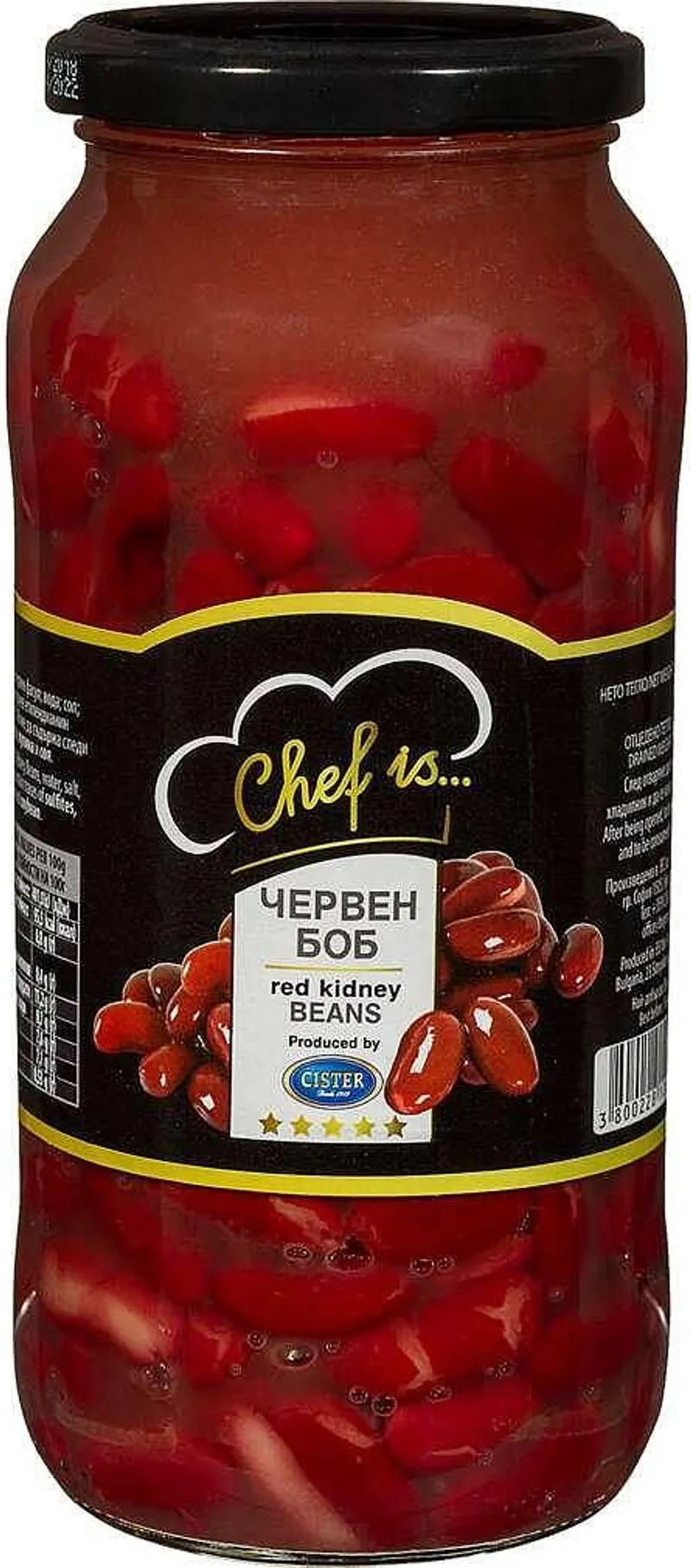 Червен боб варен CHEF IS 540 г