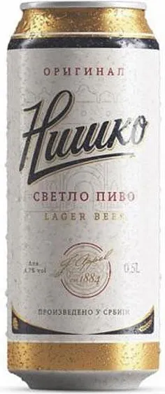 Бира Нишко пиво 4,7% алк. 500 мл.