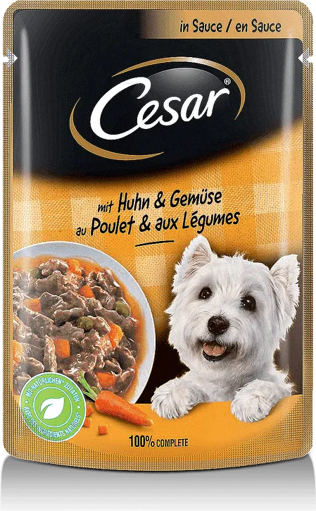 Пауч за куче CESAR пилешко в зеленчуци 100 гр.