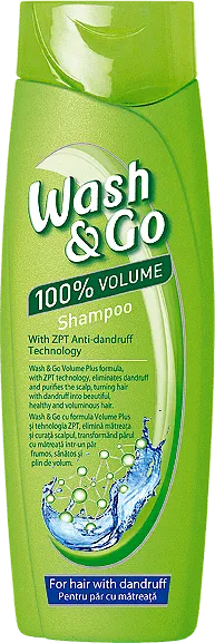 WASH&GO Шампоан за коса против пърхот, 400 мл.