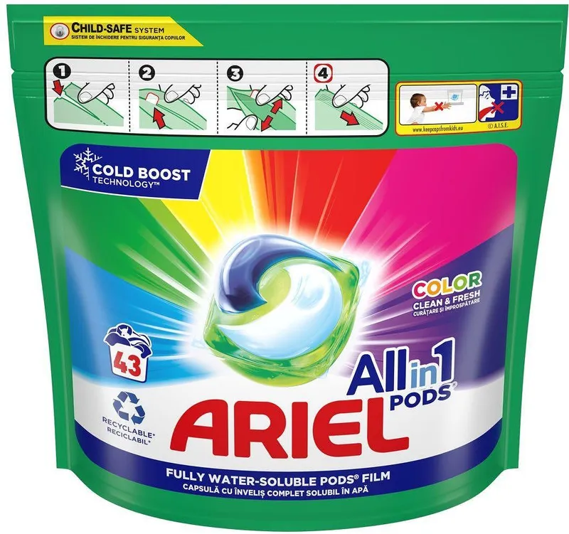 Капсули за пране ARIEL All in One Pods Color 43 бр.