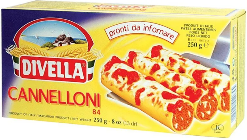 Канелони DIVELLA Cannelloni 84 250 гр.