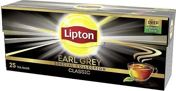 Чай LIPTON черен earl grey 25бр