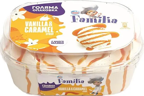 Сладолед FAMILIA GRAND ванилия, карамел 461 гр