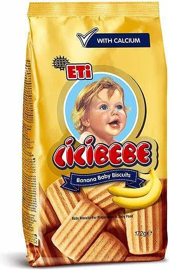 Бисквити ETI Cicibebe банан 172 гр.