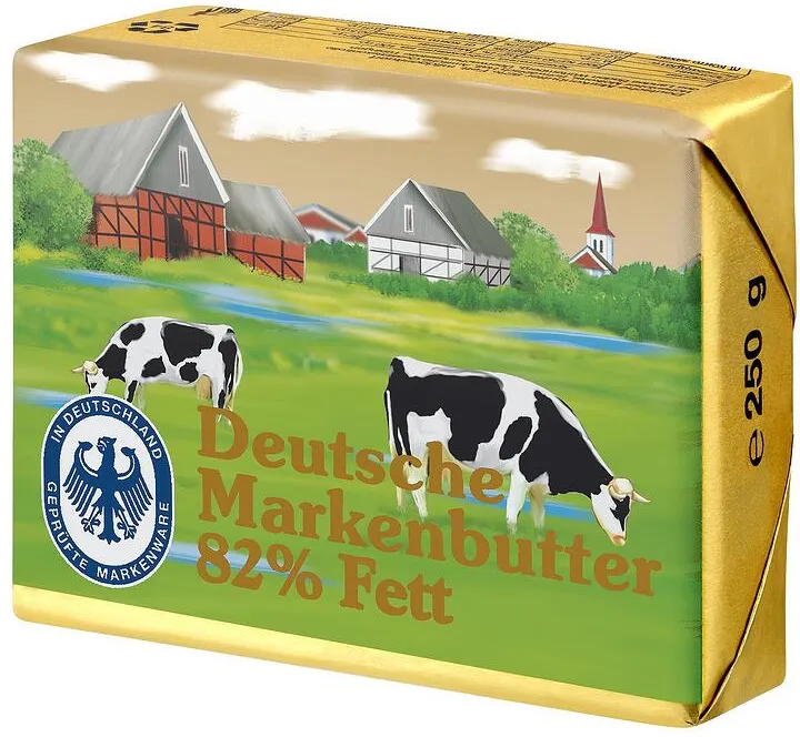 Краве масло DEUTSCHE MARKENBUTTER 82% 250 г