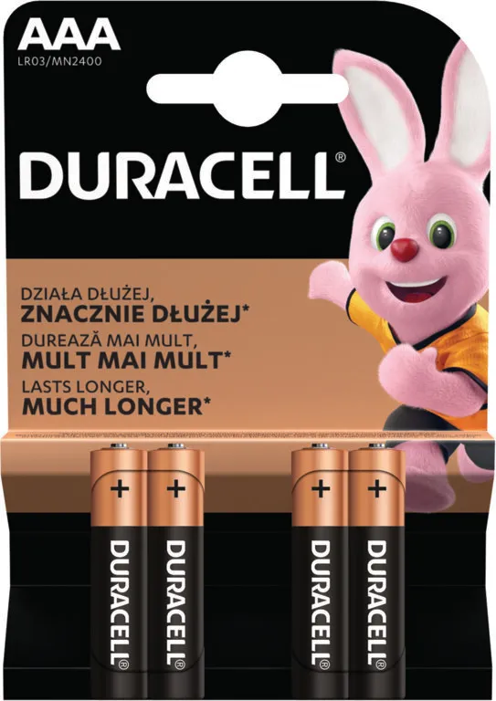 Алкална батерия Duracell Basic ААА 4бр.