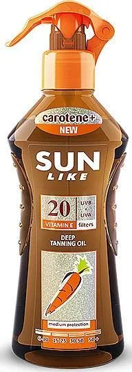 Слънцезащитно масло за бърз загар Sun Like SPF 20, 200 мл спрей