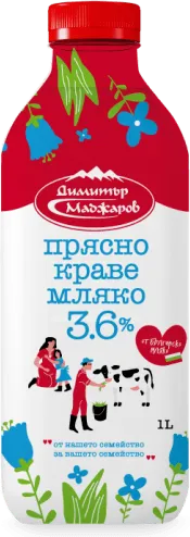 Прясно мляко МАДЖАРОВ 3.6% 1л