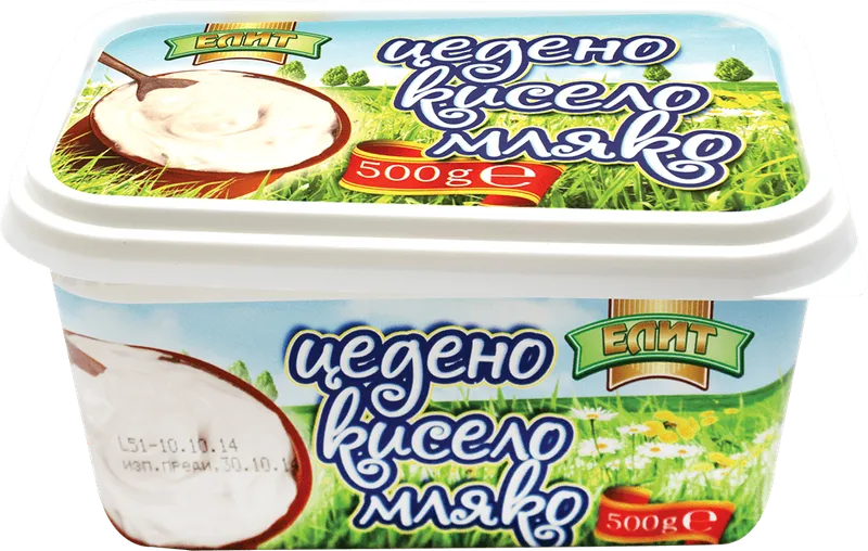 Цедено кисело мляко ЕЛИТ кутия 500 г