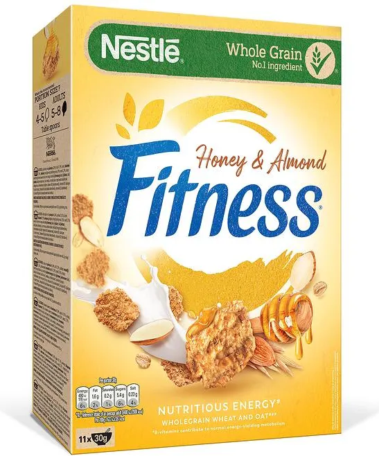 Зърнена закуска NESTLÉ® FITNESS® Мед и бадеми 355g