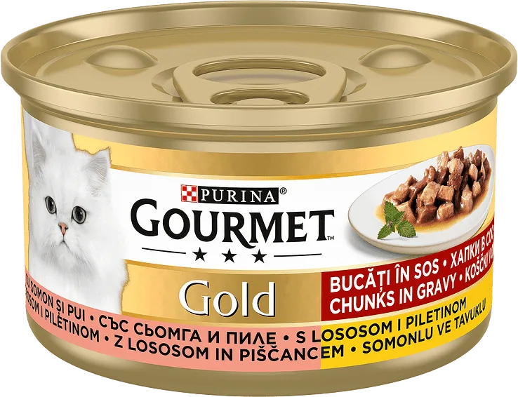 Пастет котки GOURMET GOLD пиле/сьом 85 гр.
