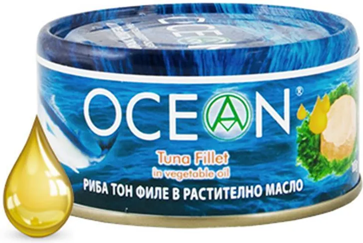 Риба тон OCEAN филе в растително масло 185 г