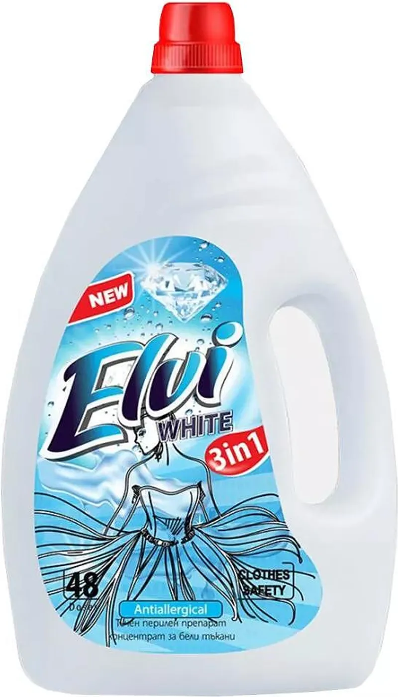 Гел за пране ELVI White 48пр 3л