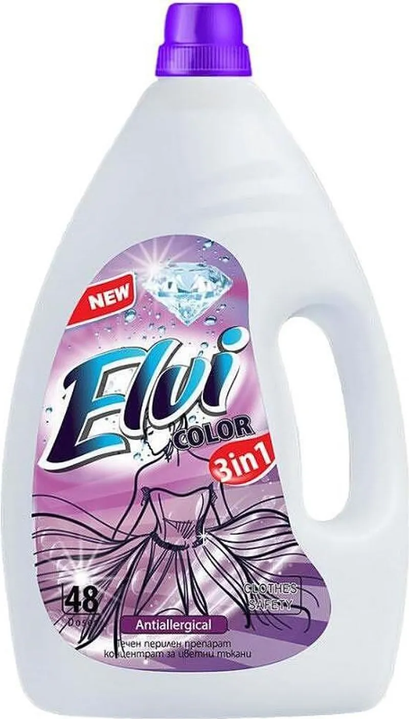 Гел за пране ELVI Color Lilac 48 пр 3 л