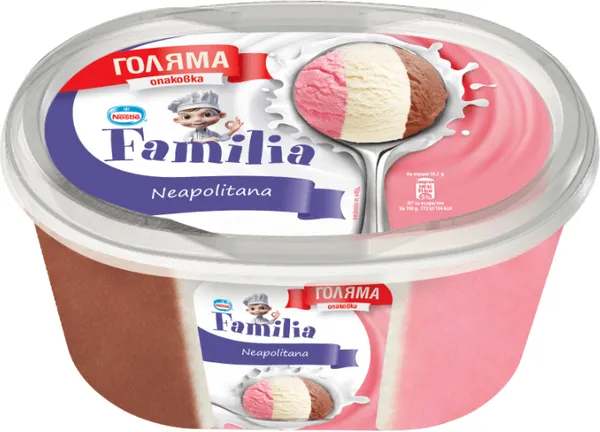 Сладолед FAMILIA Неаполитана 505 г