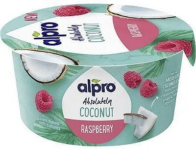Заквасен кокосов продукт ALPRO с малини 120 гр.
