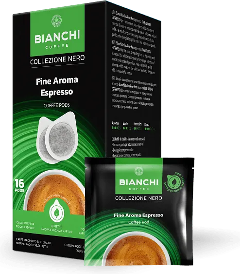 Кафе падове BIANCHI Collezione Nero Fine Aroma Espresso 16 бр.