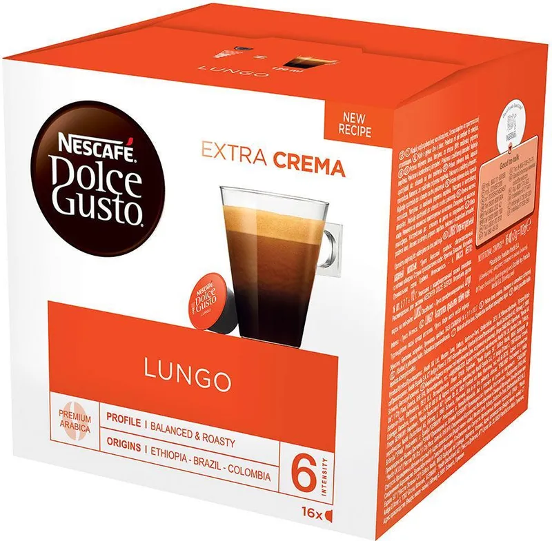 Кафе капсули NESCAFÉ Dolce Gusto Lungo Extra Crema 16 бр.