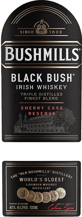 Ирландско уиски BUSHMILLS Black Bush 40% алк. 700 мл