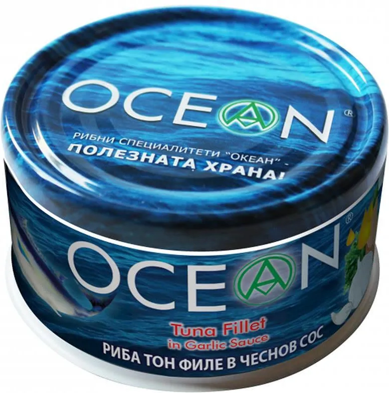 Риба Тон OCEAN филе в чеснов сос 185г