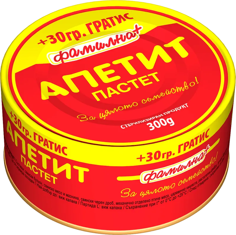 Пастет АПЕТИТ фамилна  300 г