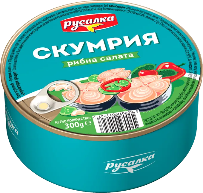 Скумрия котлет РУСАЛКА салата с боб 300 г