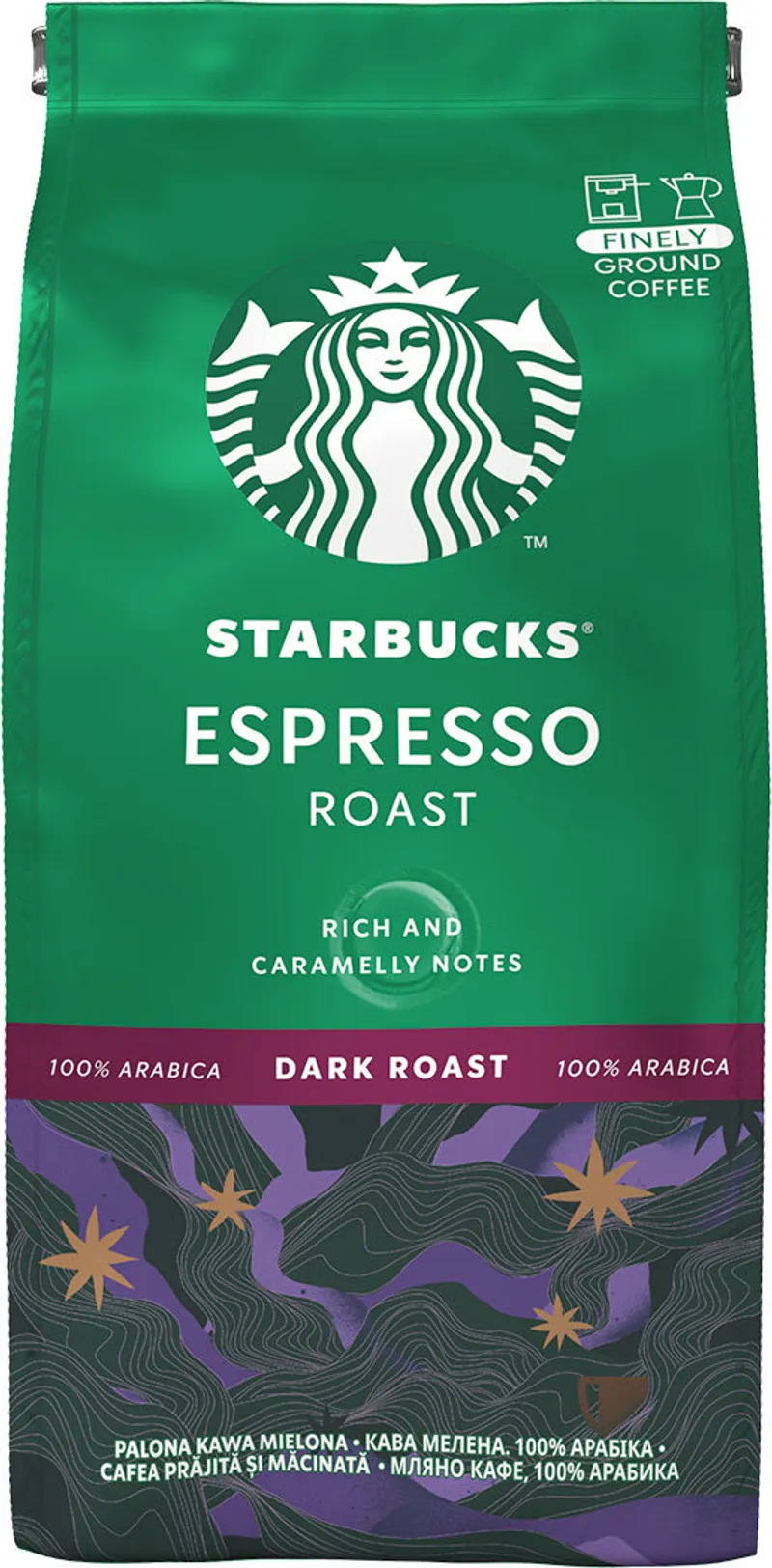 STARBUCKS Espresso Dark Roast мляно кафе 100% арабика 200 гр.