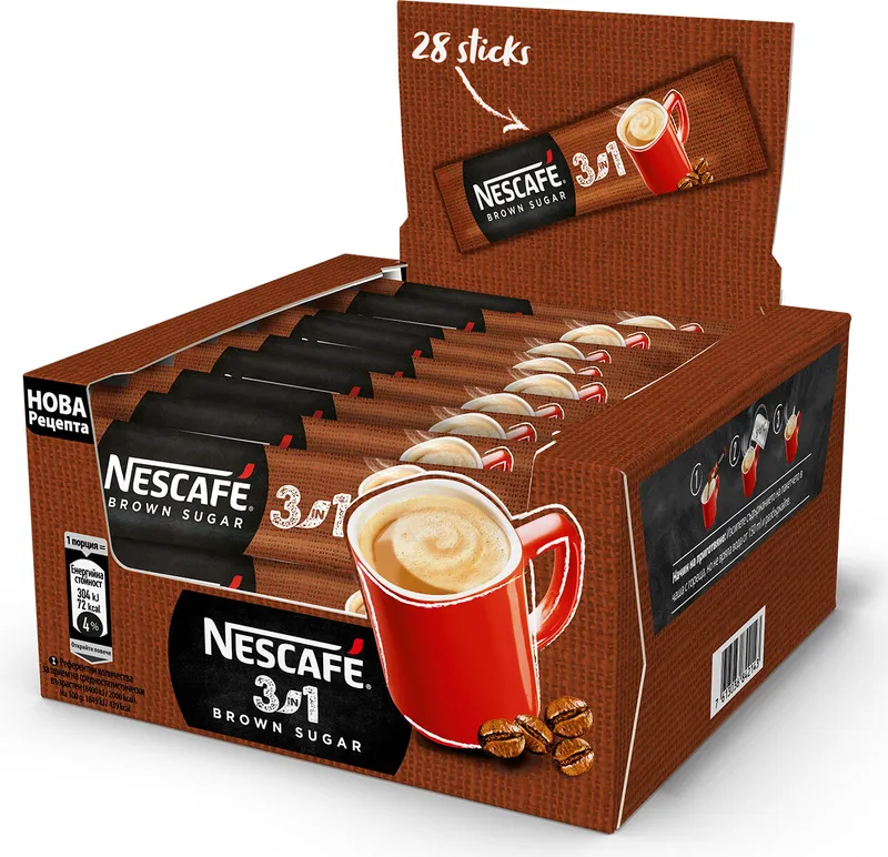 Разтворимо кафе NESCAFE 3in1 Brown Sugar 16.5 гр.