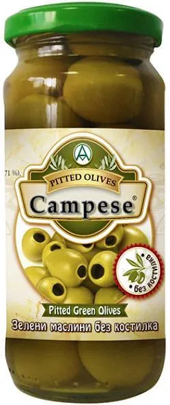 Маслини Campese зелени без костилка 235 гр.